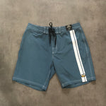 Burnt rubber fitted boardshort